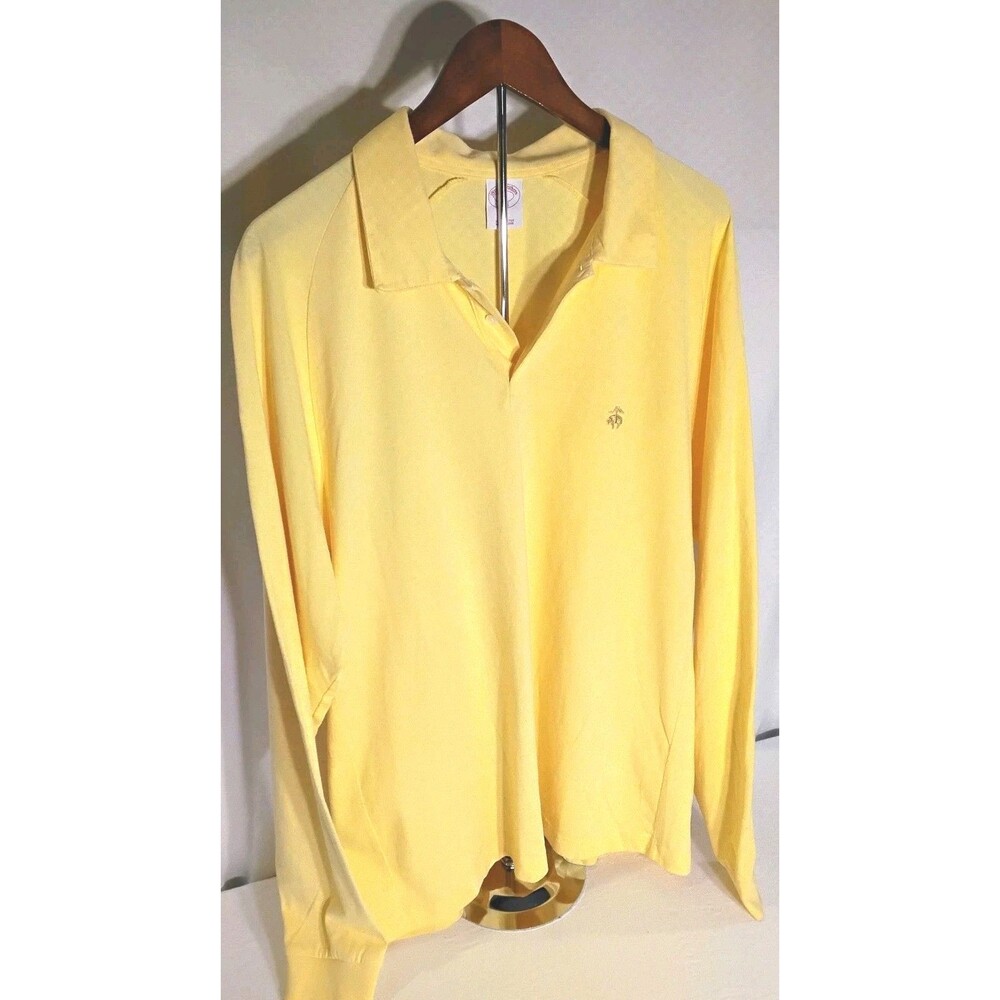 Brooks Brother's Men's Yellow Cotton Polo Size Extra Large Excellent